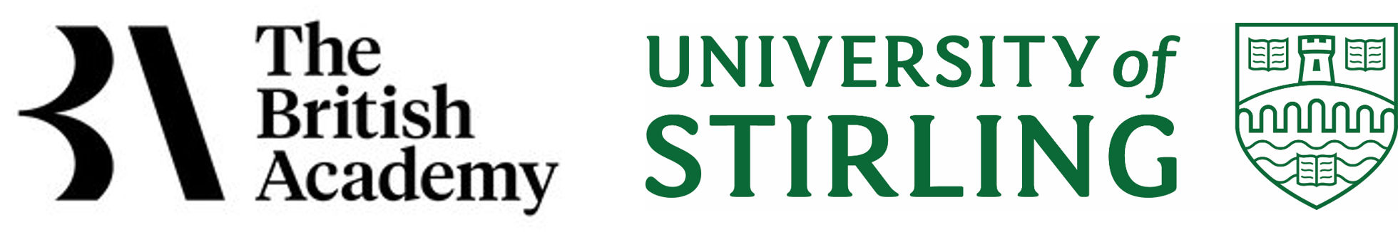 logos of British Academy and University of Stirling